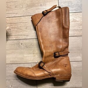 Frye Tan Leather Riding Boot